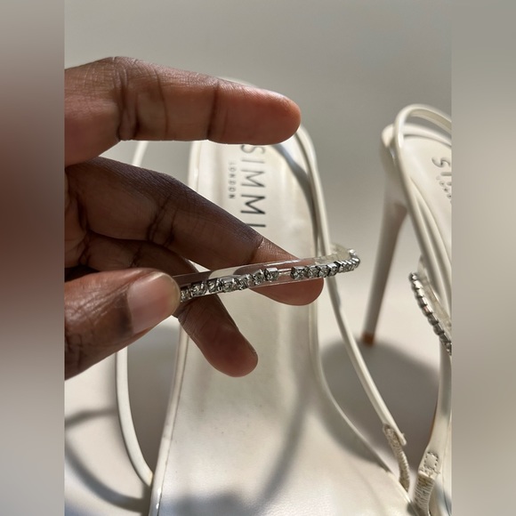 Simmi White Studded Heels - Picture 6 of 6